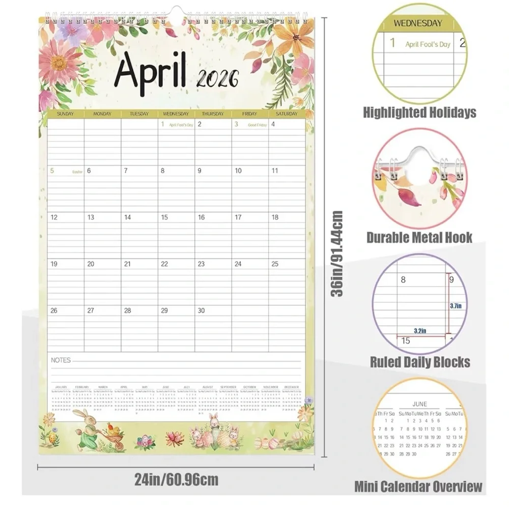 Extra large wall calendar